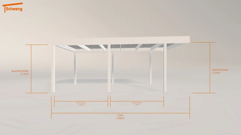 #DE Schweng Flachdachcarport C600 (ID 85ygvx)