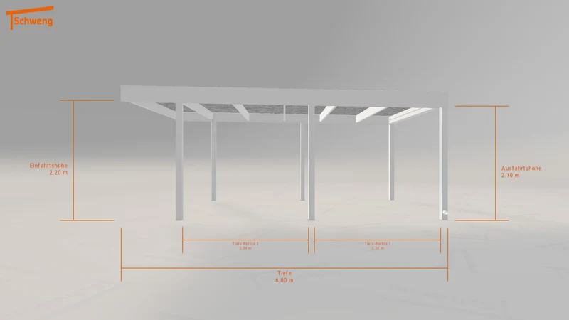#DE Schweng Flachdachcarport C600 (ID 85ygvx)