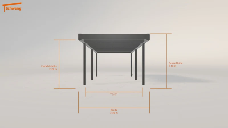#DE Schweng Flachdachcarport C600 (ID 5mdv4q)