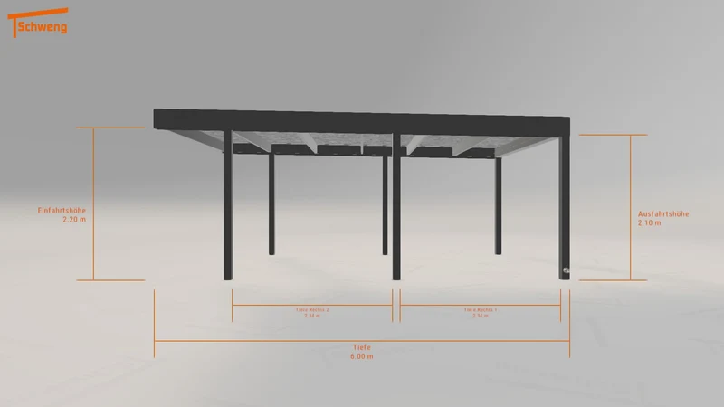 #DE Schweng Flachdachcarport C600 (ID 5mdv4q)