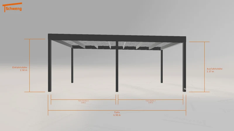 #DE Schweng Flachdachcarport C600 (ID qdnxdg) #MTG