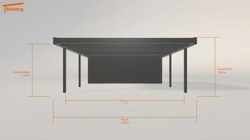 #DE Schweng Flachdachcarport C600 (ID dv8wnx)