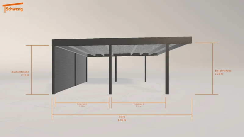 #DE Schweng Flachdachcarport C600 (ID dv8wnx)
