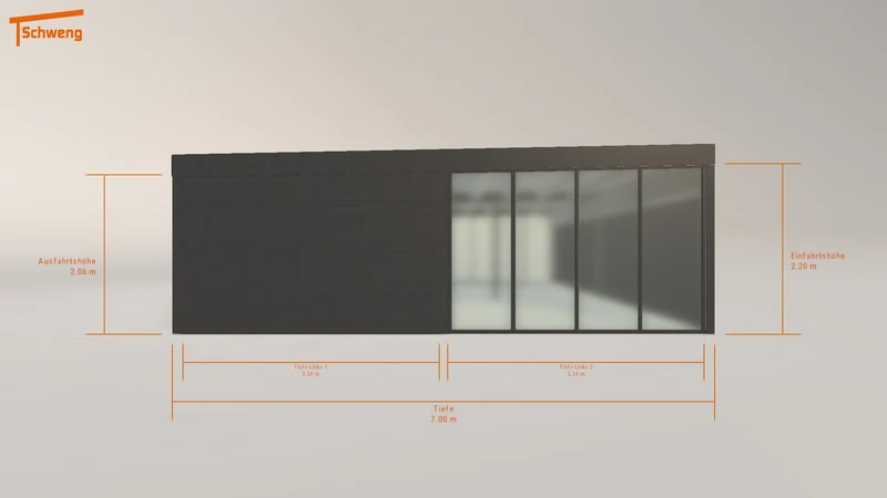 #DE Schweng Flachdachcarport C600+ (ID w3ppb3)