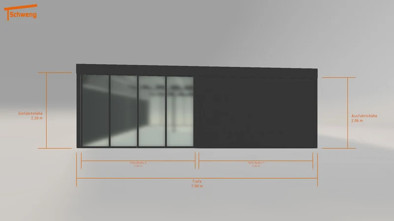 #DE Schweng Flachdachcarport C600+ (ID w3ppb3)