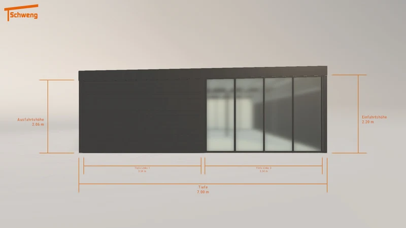 #DE Schweng Flachdachcarport C600 (ID jjnn4q)