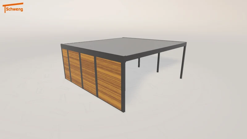 #DE Schweng Flachdachcarport C600+ (ID 42kzq7)