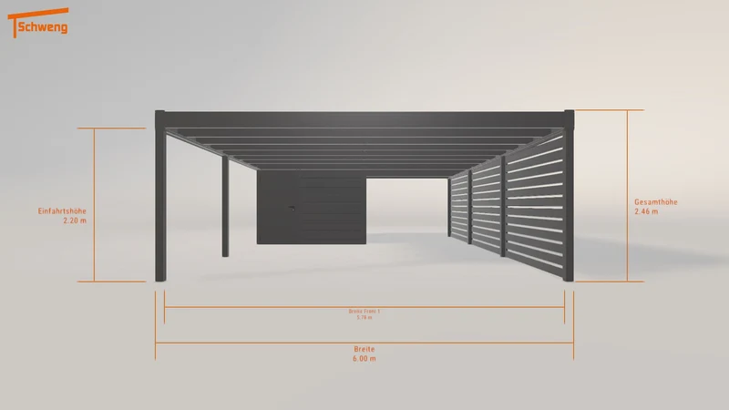 #DE Schweng Flachdachcarport C600+ (ID 42kj58) #MTG