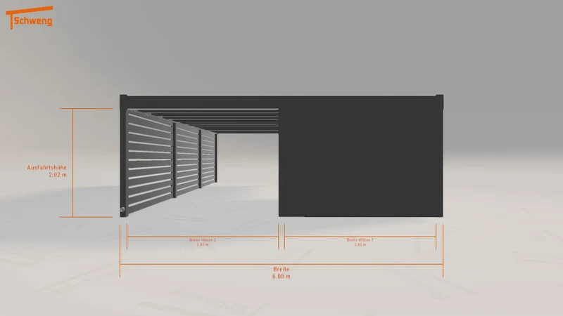 #DE Schweng Flachdachcarport C600+ (ID 42kj58) #MTG