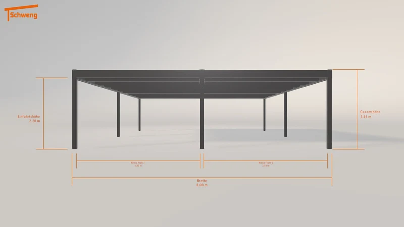 #DE Schweng Flachdachcarport C600 (ID mjq23z)