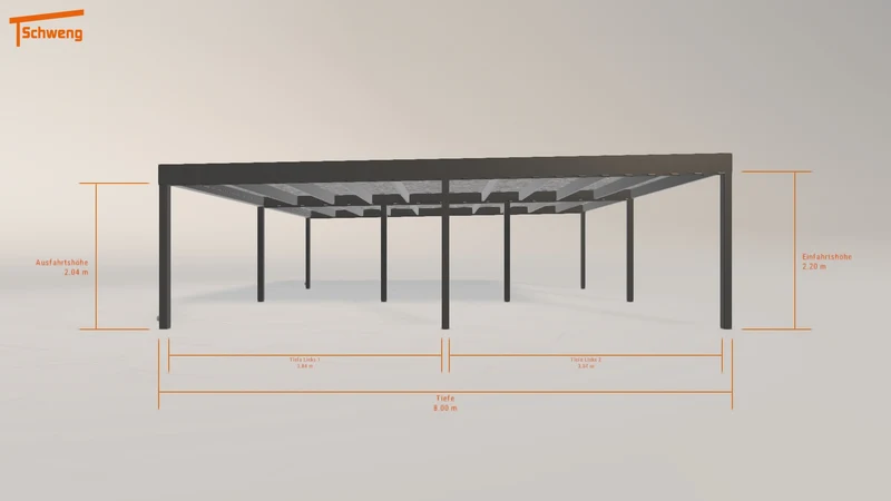 #DE Schweng Flachdachcarport C600 (ID mjq23z)
