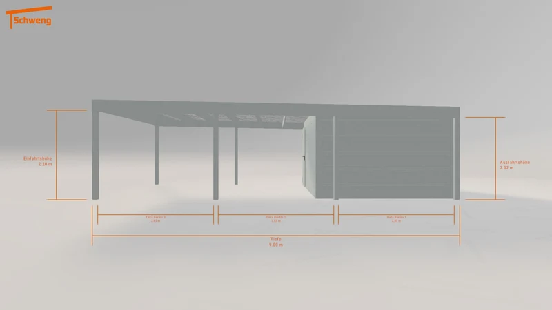 #DE Schweng Flachdachcarport C600 (ID k2gjbk) #MTG