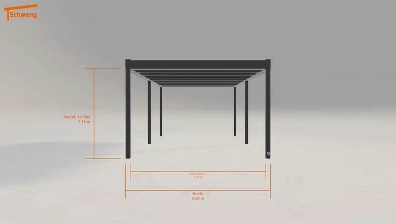 #DE Schweng Flachdachcarport C600 (ID v4p7yy)