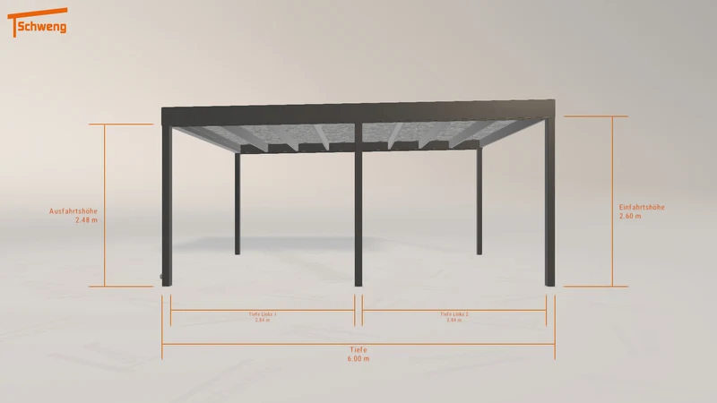 #DE Schweng Flachdachcarport C600 (ID v4p7yy)