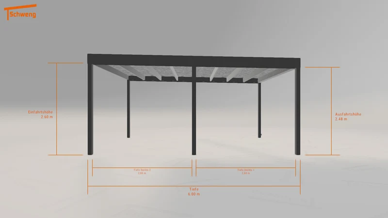 #DE Schweng Flachdachcarport C600 (ID v4p7yy)