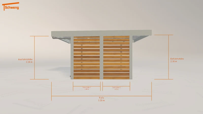 #DE Schweng Flachdachcarport C600 (ID bk7jw3)