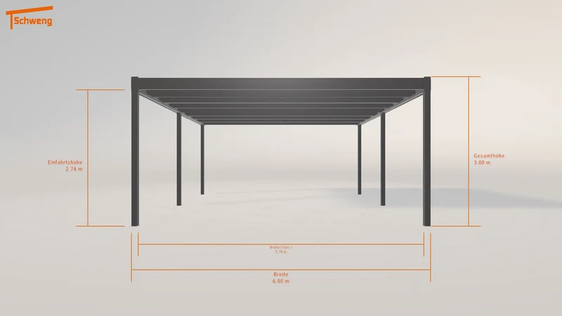 #DE Schweng Flachdachcarport C600+ (ID qdnyxp)