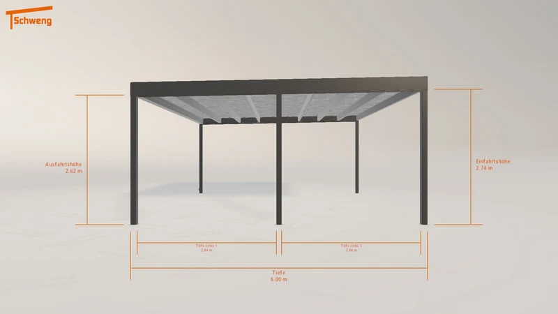 #DE Schweng Flachdachcarport C600+ (ID qdnyxp)