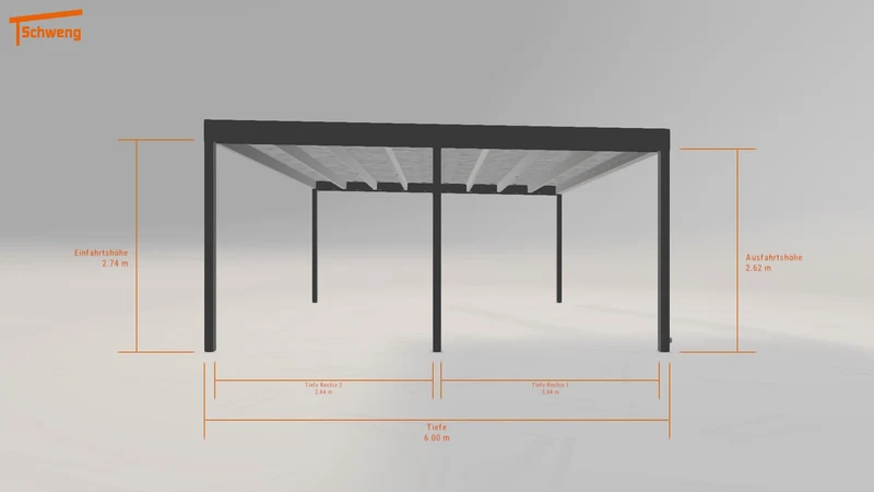 #DE Schweng Flachdachcarport C600+ (ID qdnyxp)