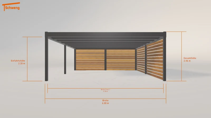 #DE Schweng Flachdachcarport C600+ (ID k2g3yy) #MTG
