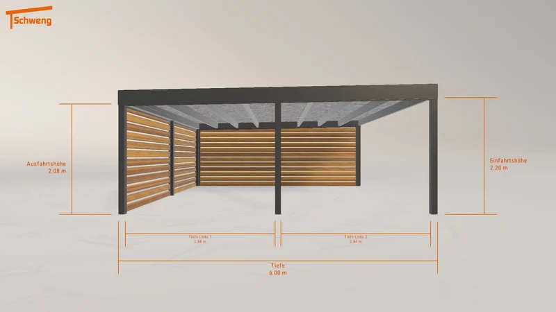 #DE Schweng Flachdachcarport C600+ (ID k2g3yy) #MTG