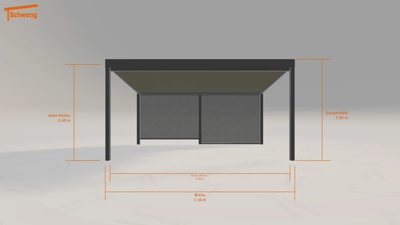 #DE Schweng Terrassenüberdachung S350 (ID 85y75w) #MTG