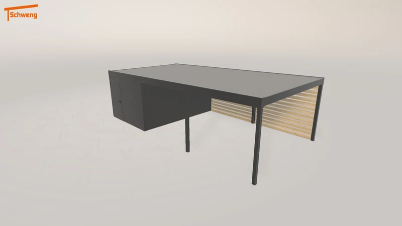 #DE Schweng Flachdachcarport C600 (ID 85ydqx) #MTG