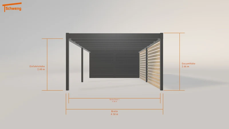 #DE Schweng Flachdachcarport C600 (ID 85ydqx) #MTG