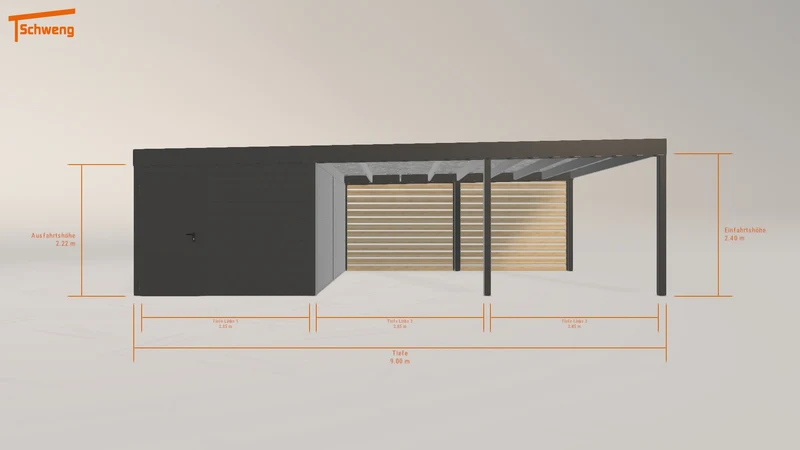 #DE Schweng Flachdachcarport C600 (ID 85ydqx) #MTG