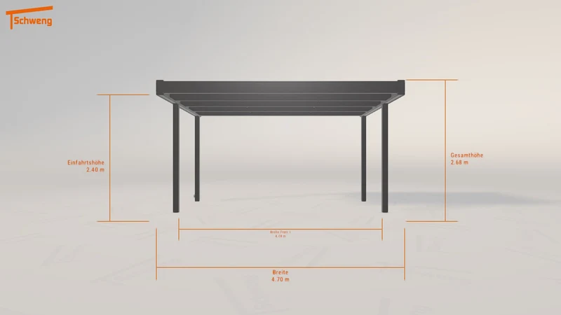 #DE Schweng Flachdachcarport C600 (ID yg2jk7)