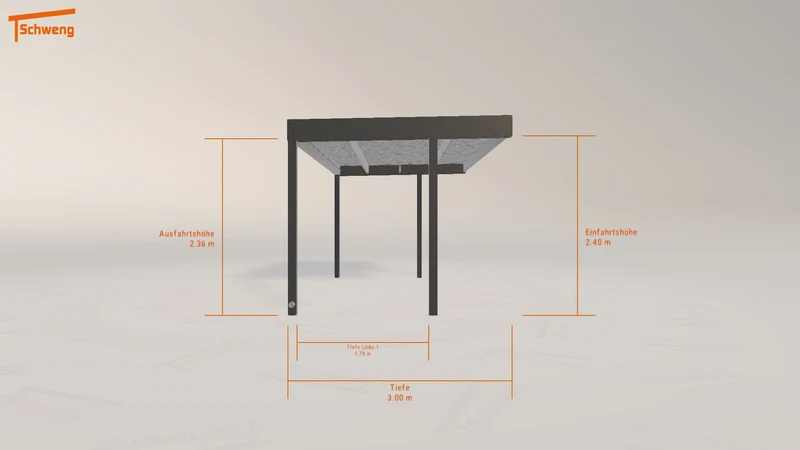 #DE Schweng Flachdachcarport C600 (ID yg2jk7)