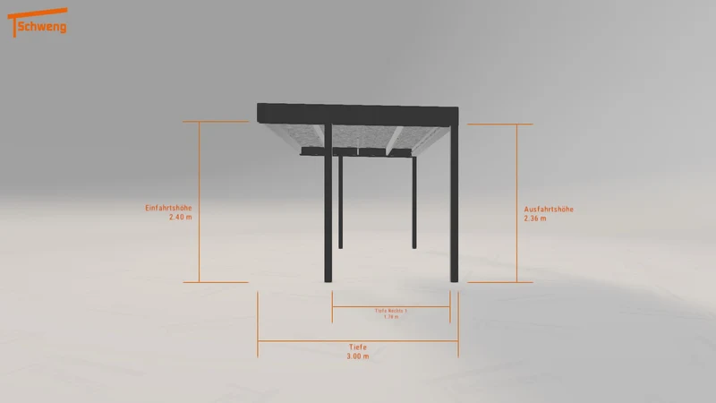 #DE Schweng Flachdachcarport C600 (ID yg2jk7)