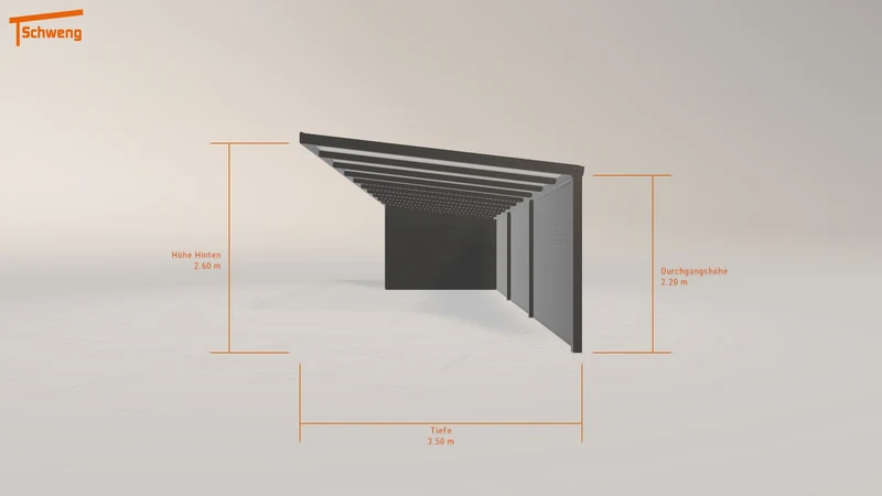 #DE Schweng Pultdachcarport S350 (ID n5nm3g)