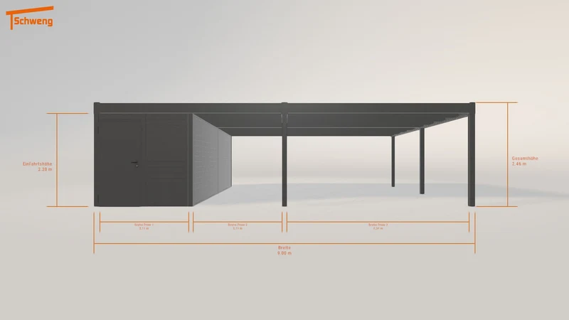 #DE Schweng Flachdachcarport C600 (ID pbdp3b) #MTG