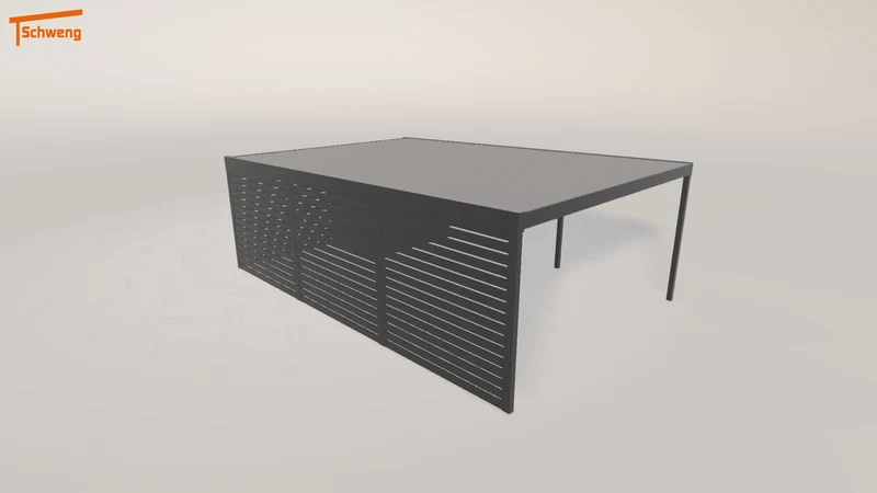 #DE Schweng Flachdachcarport C600 (ID w3pxpg)