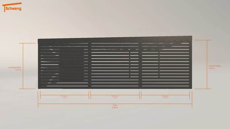 #DE Schweng Flachdachcarport C600 (ID w3pxpg)