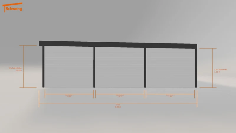 #DE Schweng Flachdachcarport C600+ (ID mjqpyj)