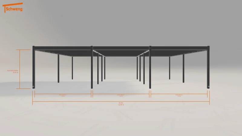 #DE Schweng Flachdachcarport C600 (ID w3p23w)