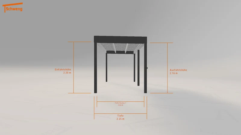 #DE Schweng Flachdachcarport C600 (ID 85y95m) #MTG
