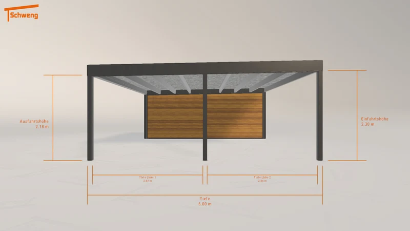 #DE Schweng Flachdachcarport C600+ (ID jjnp89)