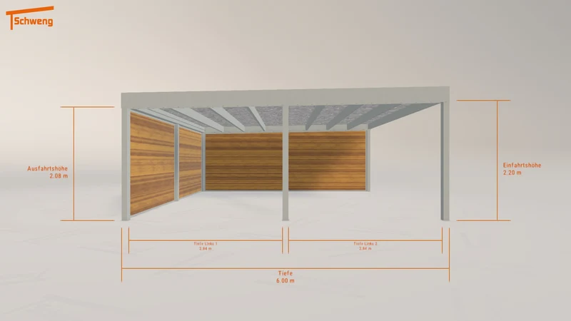 #DE Schweng Flachdachcarport C600+ (ID 5md8z8) #MTG