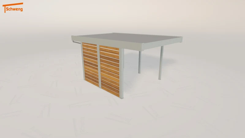 #DE Schweng Flachdachcarport C600 (ID mjq3qg)
