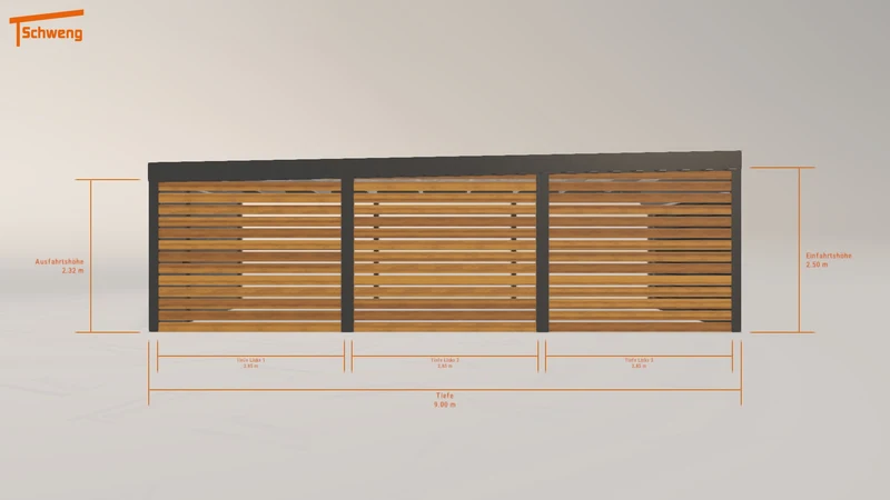 #DE Schweng Flachdachcarport C600 (ID 42kgk9) #MTG