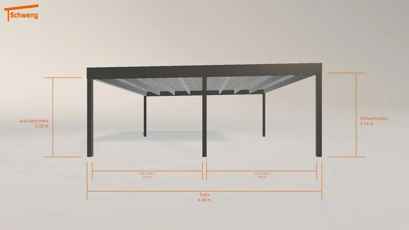#DE Schweng Flachdachcarport C600 (ID 9w5x79) #MTG