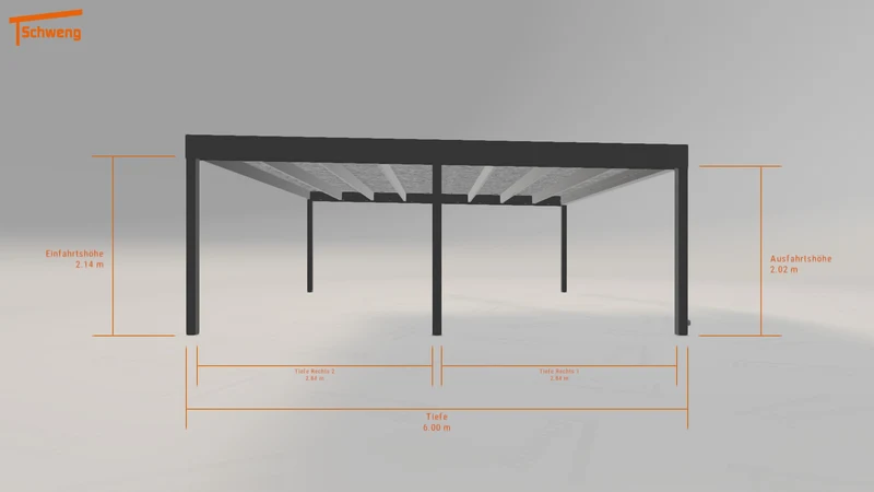#DE Schweng Flachdachcarport C600 (ID 9w5x79) #MTG
