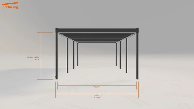 #DE Schweng Flachdachcarport C600 (ID 2qkkbd)
