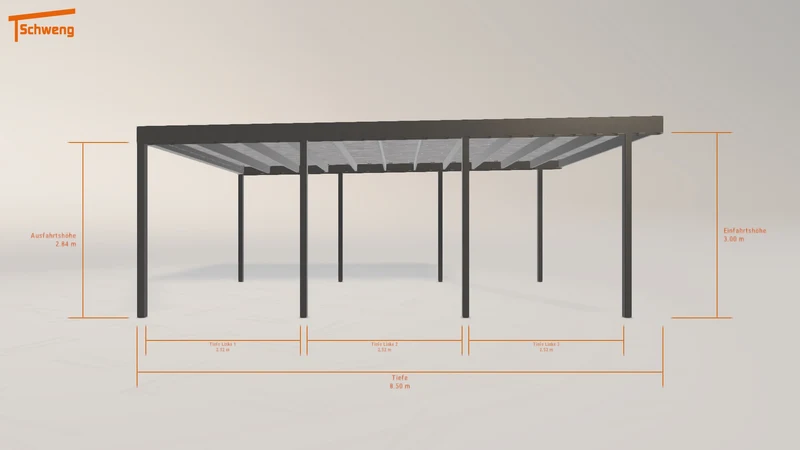 #DE Schweng Flachdachcarport C600 (ID 2qkkbd)