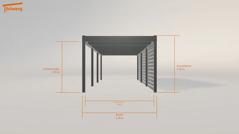 #DE Schweng Flachdachcarport C600 (ID 33kkp3)
