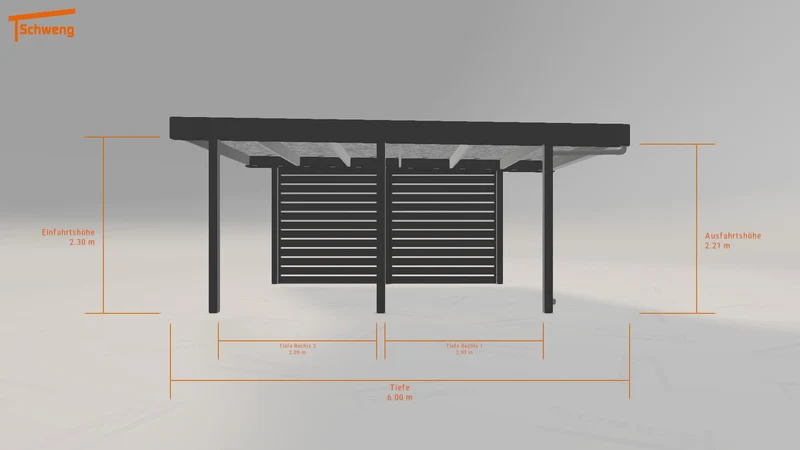 #DE Schweng Flachdachcarport C600 (ID n5n7zb) #MTG