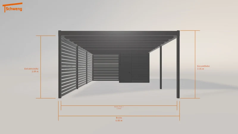 #DE Schweng Flachdachcarport C600 (ID jjn8nb)